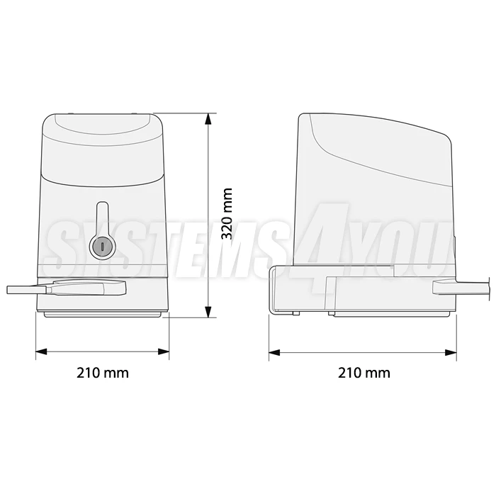 Napęd bramy skrzydłowej Nice HYKE HK7224