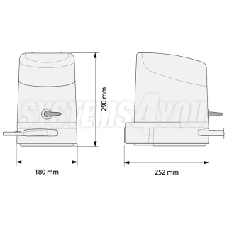 Napęd bramy skrzydłowej Nice HOPP HO7124 – z centralą