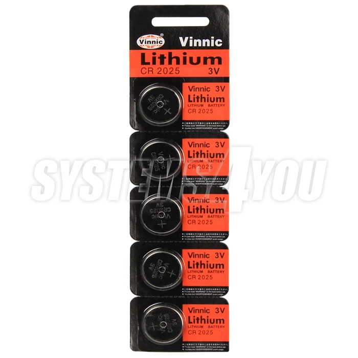 5 x Bateria Vinnic CR 2025 3V Litowa